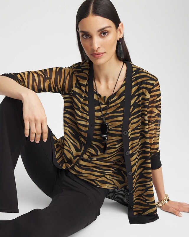 Tiger Print Mesh Tank - image 2
